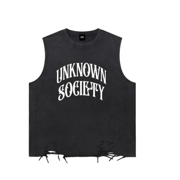 Snow Washed Raw-Hem Tank Top - Picture 1 of 2